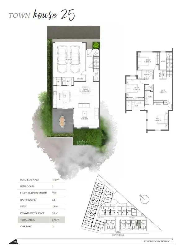 Floorplan of Homely townhouse listing, 25/867 South Pine Road, Everton Park QLD 4053