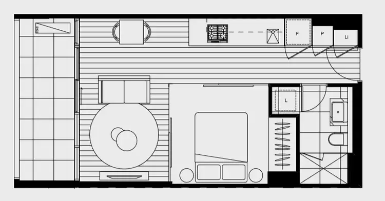 Floorplan of Homely apartment listing, 211/108 Haines Street, North Melbourne VIC 3051