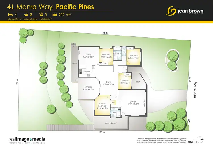 Floorplan of Homely house listing, 41 Manra Way, Pacific Pines QLD 4211
