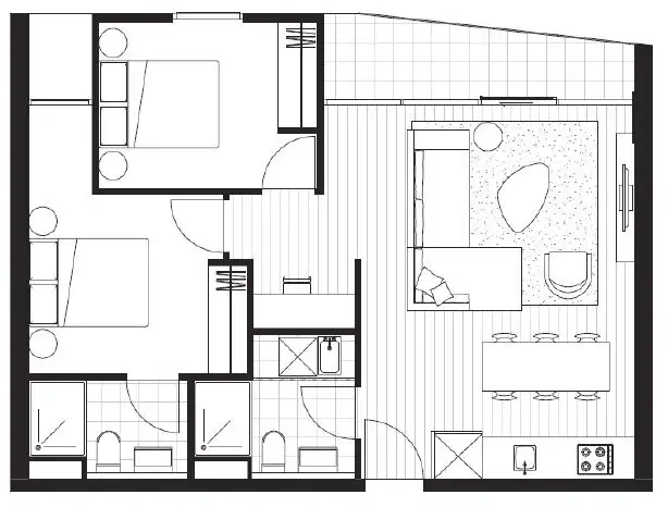Floorplan of Homely apartment listing, 605D/21 Robert Street, Collingwood VIC 3066