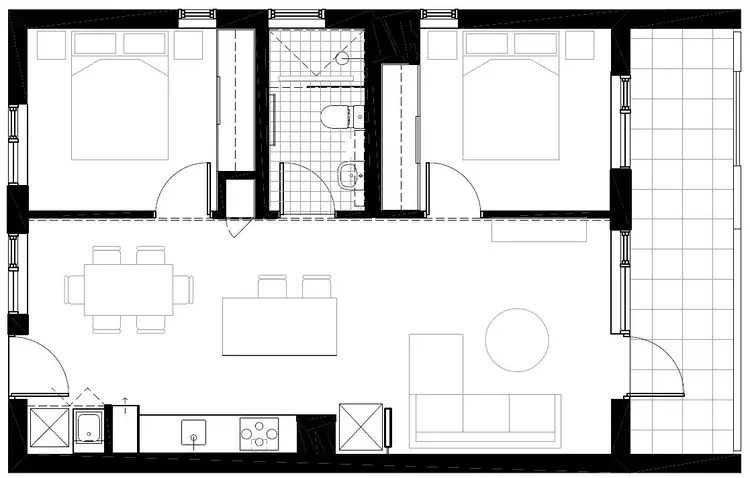 Floorplan of Homely apartment listing, 302/28 Curzon Street, West Melbourne VIC 3003