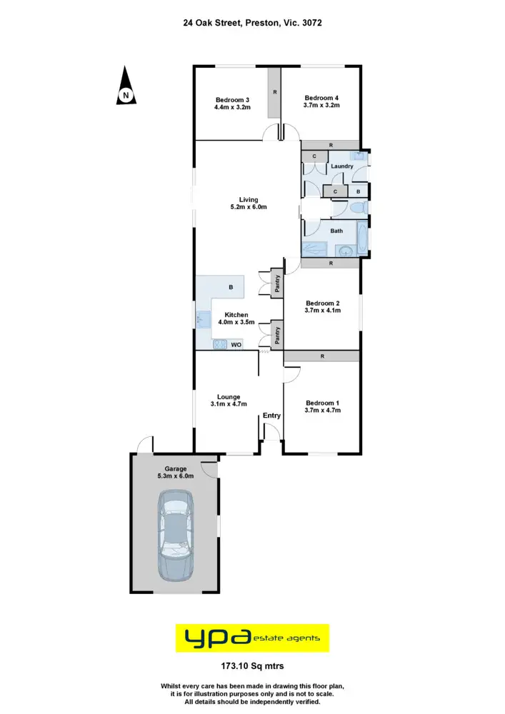 Floorplan of Homely house listing, 24 Oak Street, Preston VIC 3072