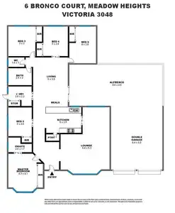 Floorplan of Homely house listing, 6 Bronco Court, Meadow Heights VIC 3048