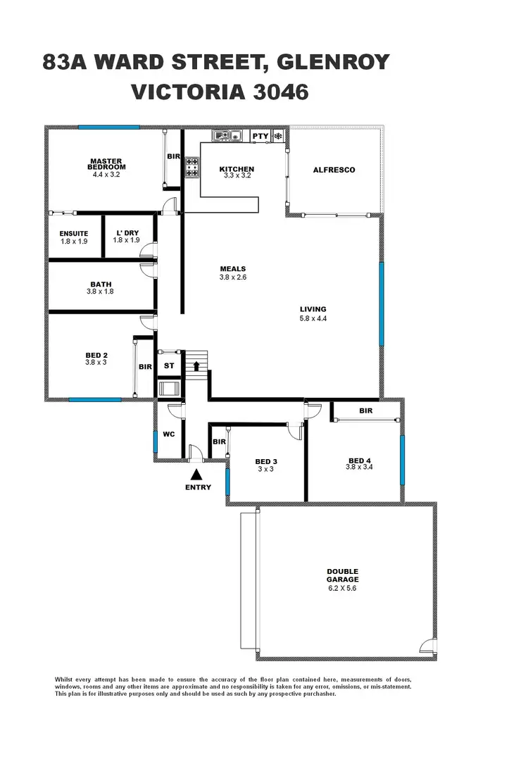 Floorplan of Homely house listing, 83A Ward Street, Glenroy VIC 3046