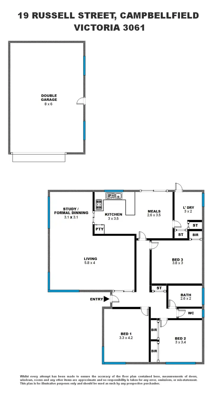 Floorplan of Homely house listing, 19 Russell Street, Campbellfield VIC 3061