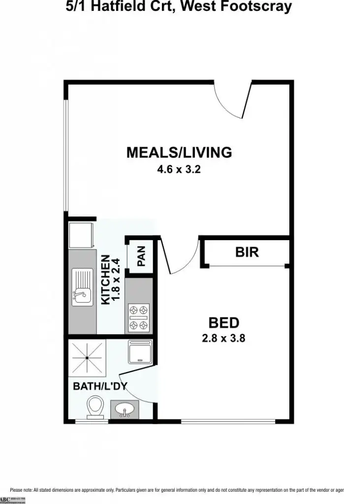 Floorplan of Homely apartment listing, 5/1 Hatfield Court, West Footscray VIC 3012