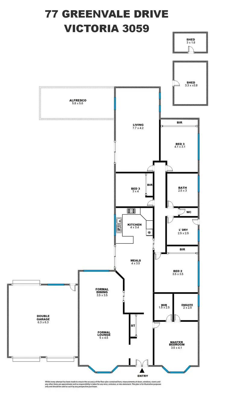 Floorplan of Homely house listing, 77 Greenvale Drive, Greenvale VIC 3059
