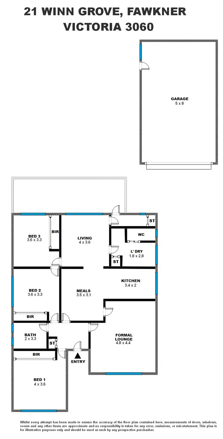 Floorplan of Homely house listing, 21 Winn Grove, Fawkner VIC 3060