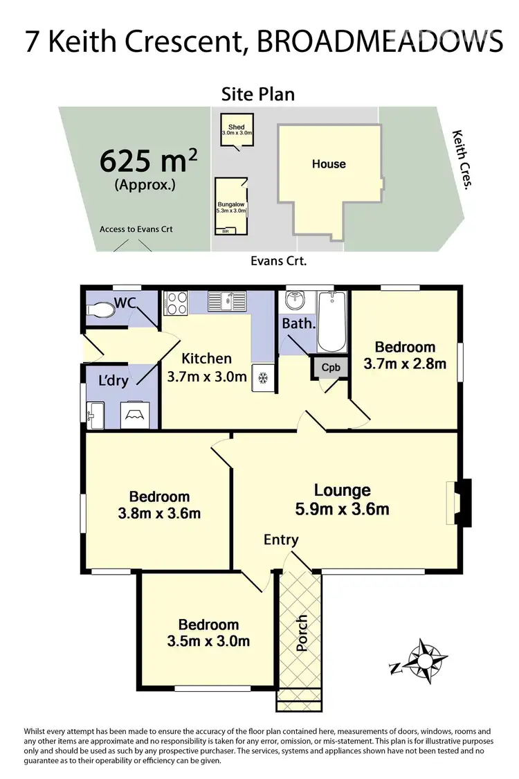 Floorplan of Homely house listing, 7 Keith Crescent, Broadmeadows VIC 3047
