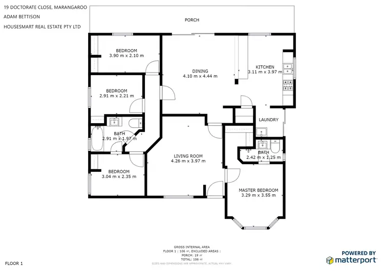 Floorplan of Homely house listing, 19 Doctorate Close, Marangaroo WA 6064