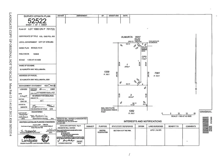 Floorplan of Homely land listing, 35A Almurta Way, Nollamara WA 6061