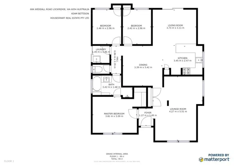 Floorplan of Homely house listing, 68A Weddall Road, Lockridge WA 6054