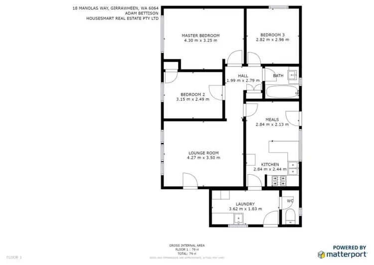 Floorplan of Homely house listing, 18 Manolas Way, Girrawheen WA 6064