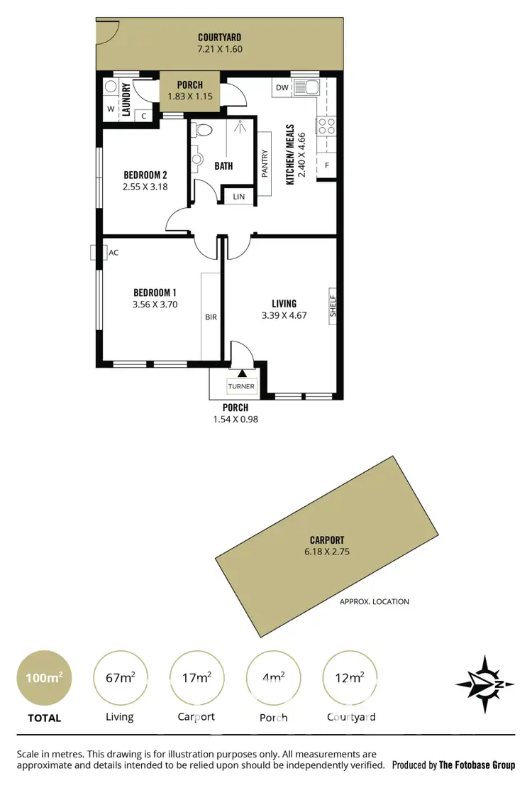 Floorplan of Homely unit listing, 6/7 Alpha Street, Kensington Park SA 5068