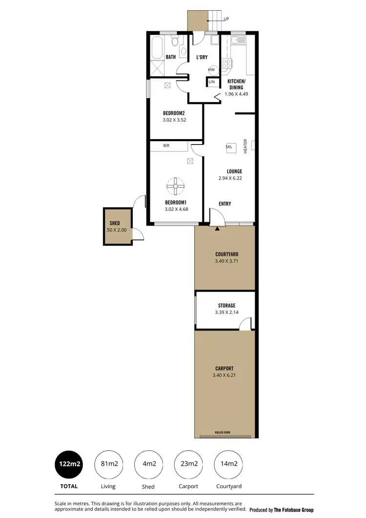 Floorplan of Homely unit listing, 2/24 Arthur Street, Ridgehaven SA 5097