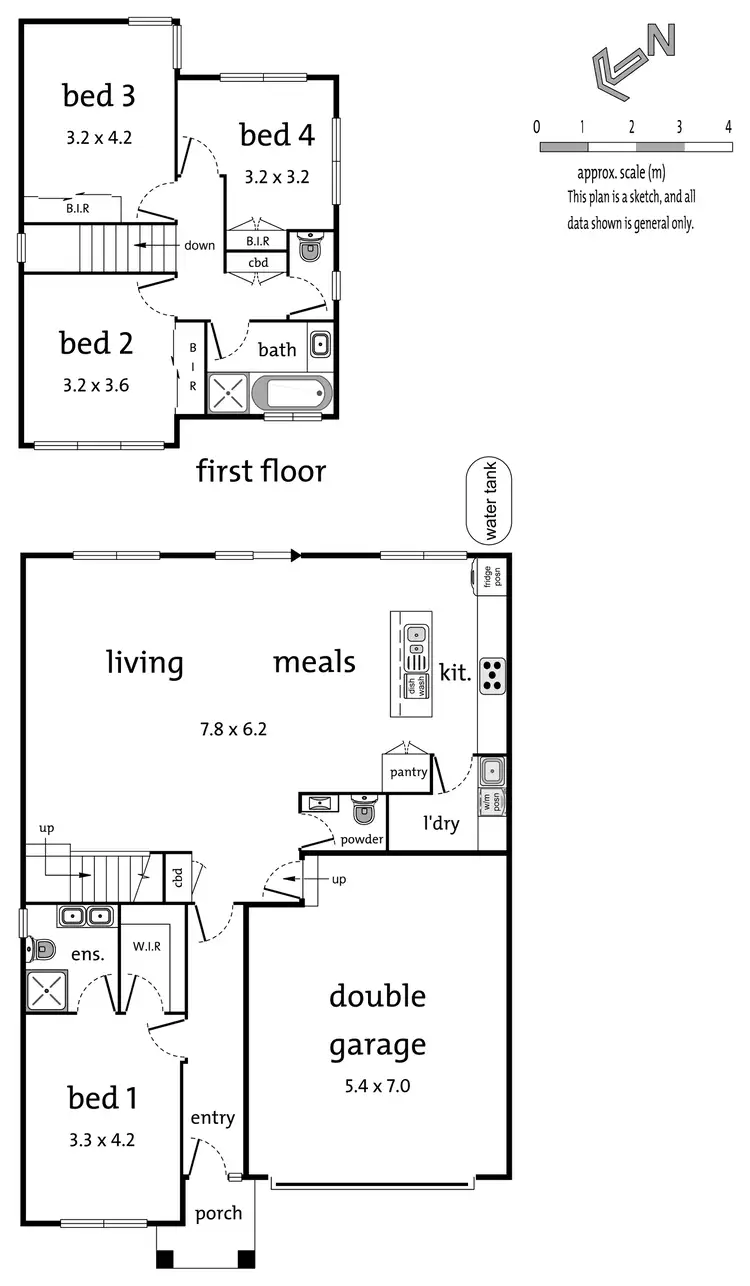 Floorplan of Homely townhouse listing, 4/22 Gertonia Avenue, Boronia VIC 3155