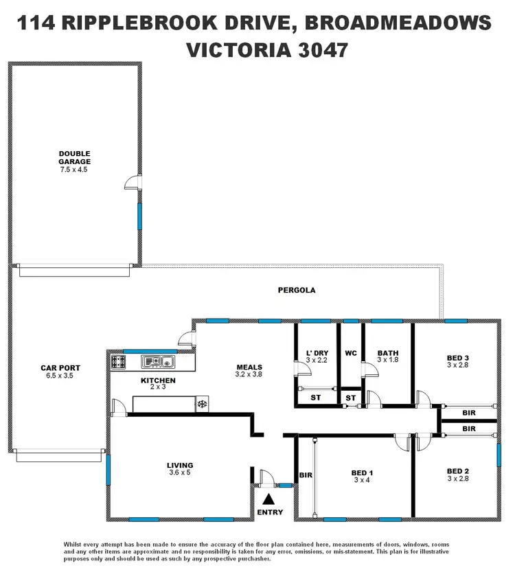 Floorplan of Homely house listing, 114 Ripplebrook Drive, Broadmeadows VIC 3047