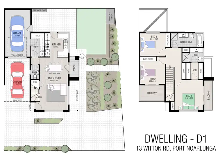 Floorplan of Homely townhouse listing, 13 Witton Road, Port Noarlunga SA 5167