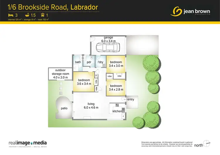 Floorplan of Homely semi-detached listing, 1/6 Brookside Road, Labrador QLD 4215