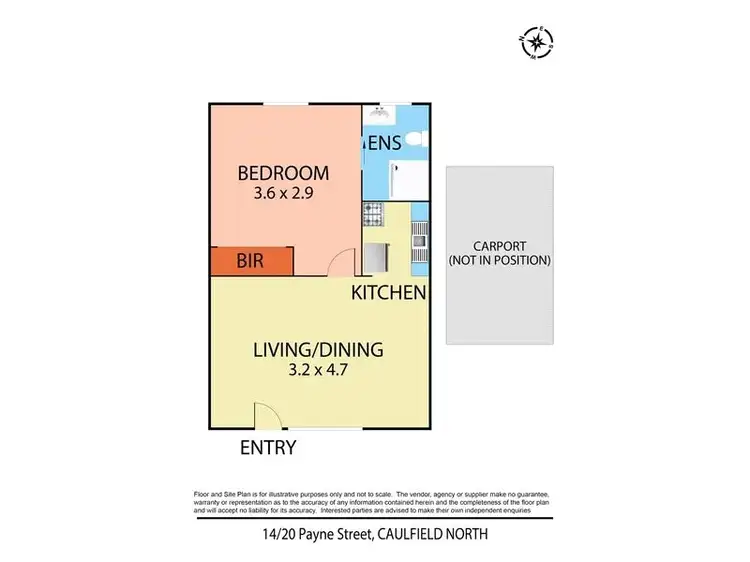 Floorplan of Homely apartment listing, 14/20 Payne Street, Caulfield North VIC 3161