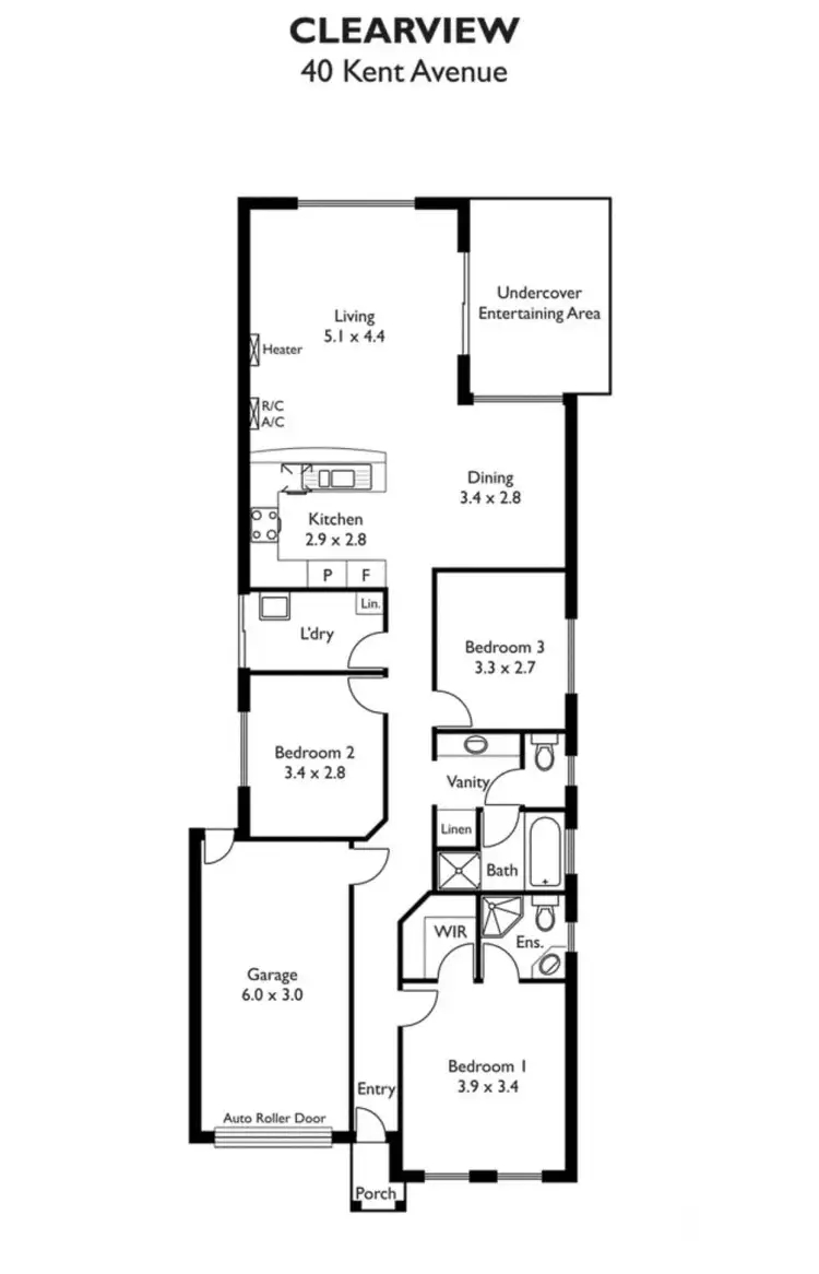 Floorplan of Homely house listing, 40 Kent Avenue, Clearview SA 5085