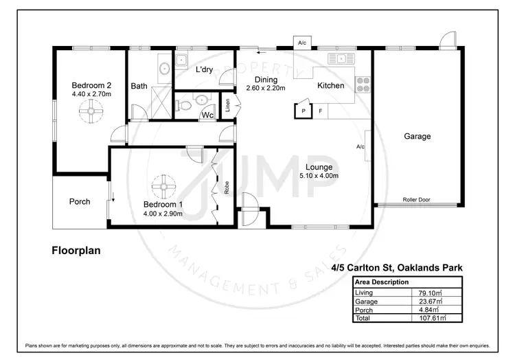 Floorplan of Homely unit listing, 4/5 Carlton Street, Oaklands Park SA 5046