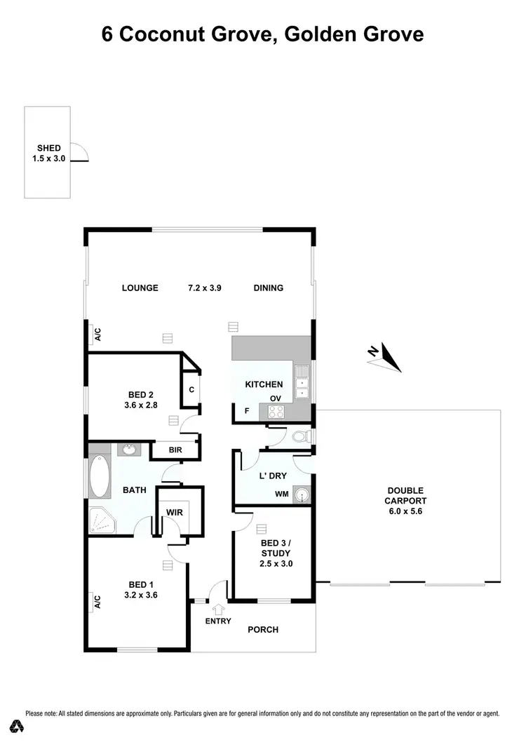 Floorplan of Homely house listing, 6 Coconut Grove, Golden Grove SA 5125