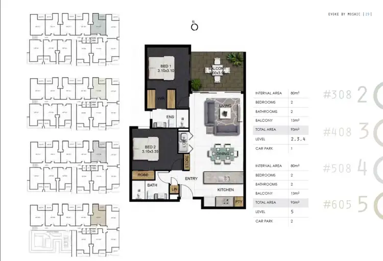 Floorplan of Homely apartment listing, 508/18-26 Mermaid Street, Chermside QLD 4032
