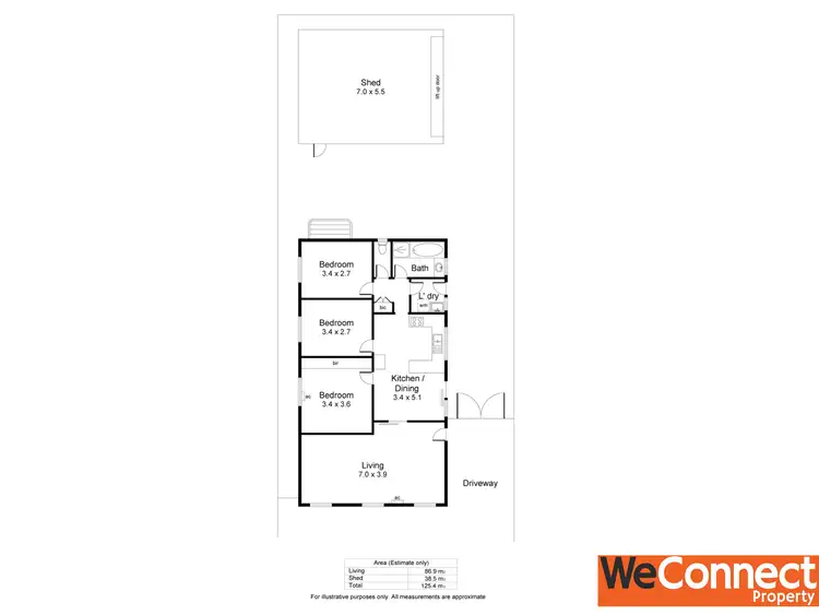 Floorplan of Homely house listing, 25 Breckenridge Drive, Reynella SA 5161