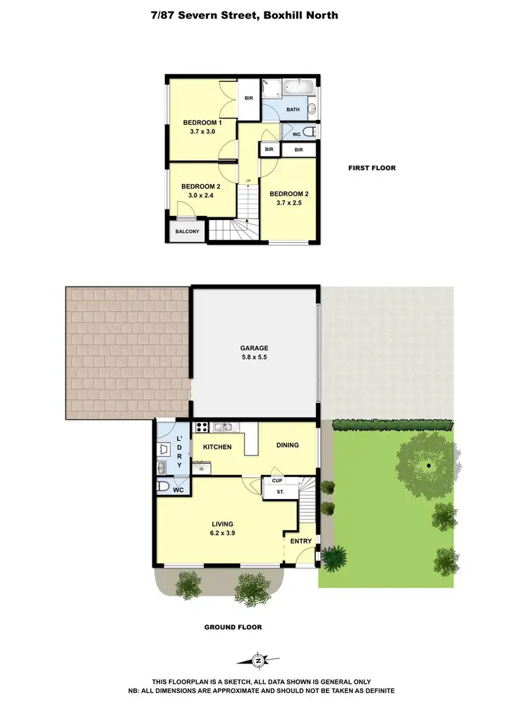 Floorplan of Homely townhouse listing, 7/87 Severn Street, Box Hill VIC 3128