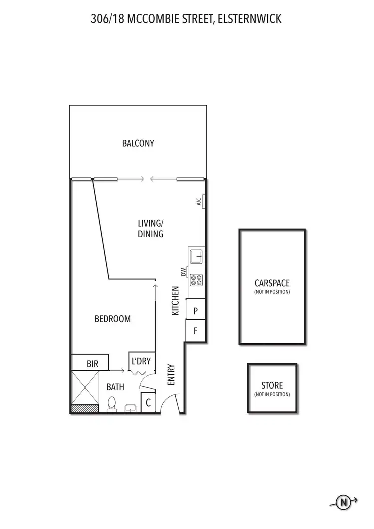 Floorplan of Homely apartment listing, 406/18 McCombie Street, Elsternwick VIC 3185