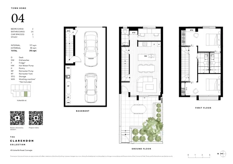 Floorplan of Homely townhouse listing, 5/45 Kokaribb Road, Carnegie VIC 3163