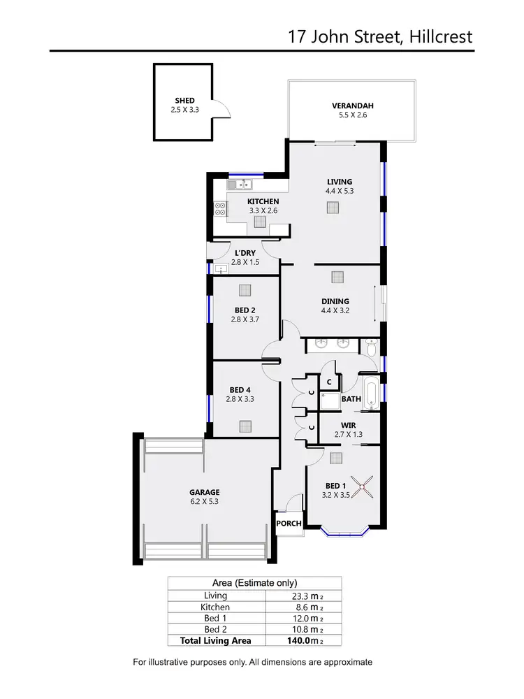 Floorplan of Homely house listing, 17 John Street, Hillcrest SA 5086