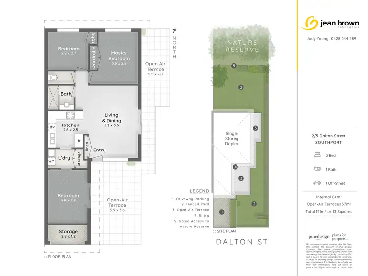 Floorplan of Homely semi-detached listing, 2/5 Dalton Street, Southport QLD 4215