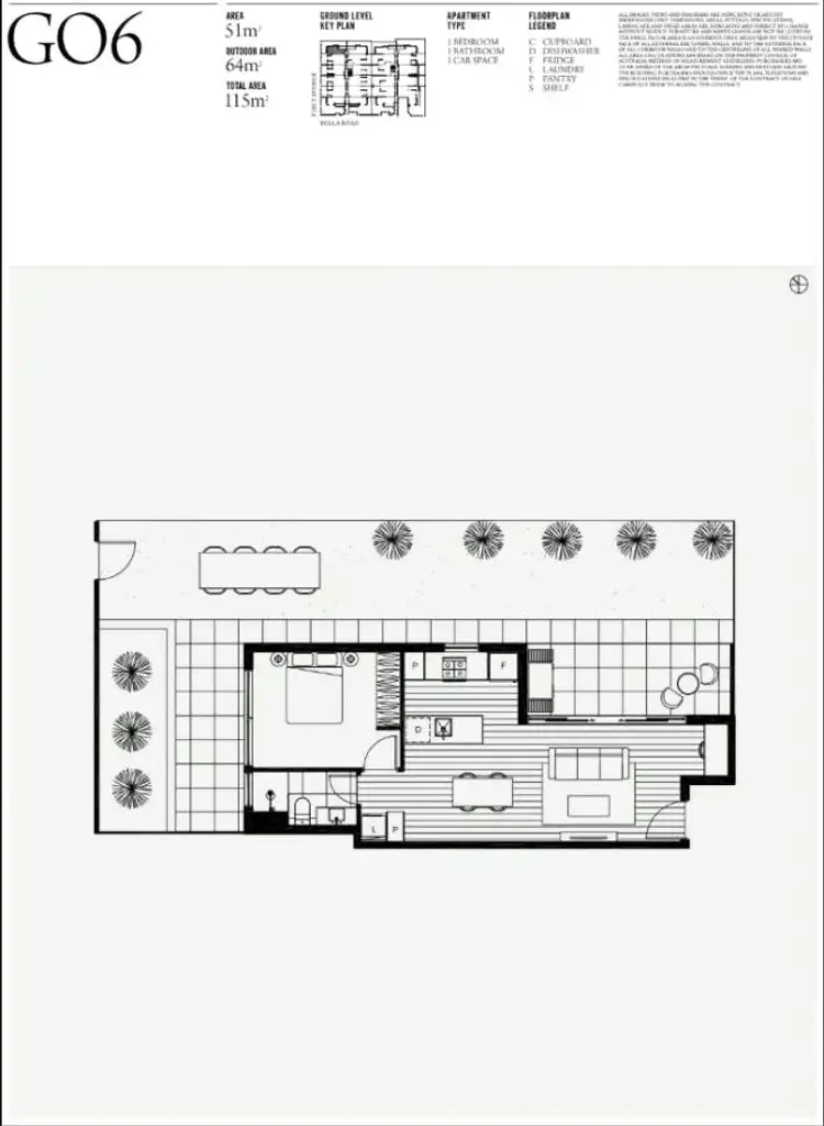 Floorplan of Homely apartment listing, G06/82 Bulla Road, Strathmore VIC 3041
