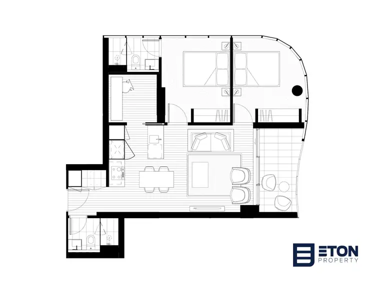 Floorplan of Homely apartment listing, 1402/39 Park Street, South Melbourne VIC 3205