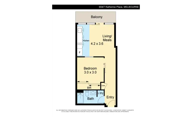 Floorplan of Homely apartment listing, 904/7 Katherine Place, Melbourne VIC 3000