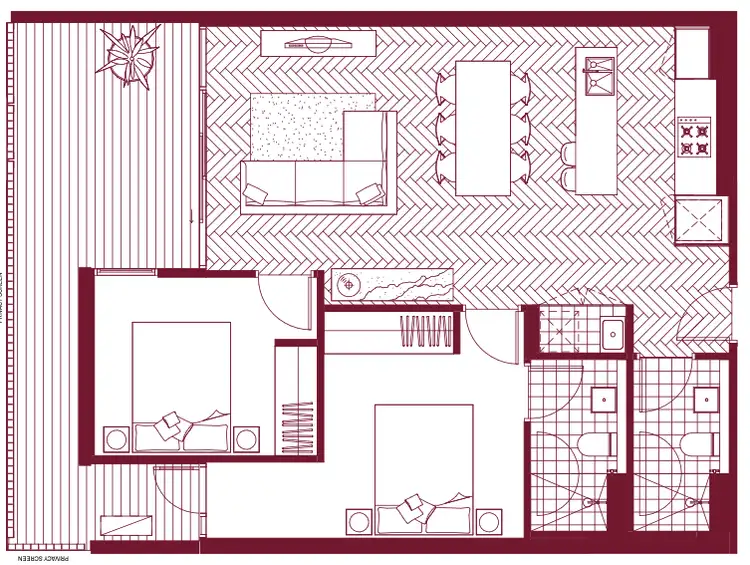 Floorplan of Homely apartment listing, 108/338 Gore Street, Fitzroy VIC 3065