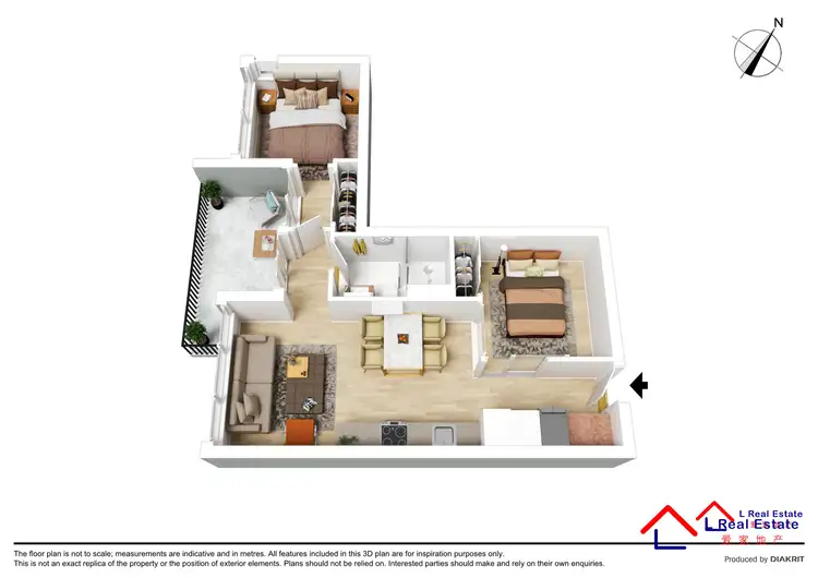 Floorplan of Homely apartment listing, 1609/11 Rose Lane, Melbourne VIC 3000