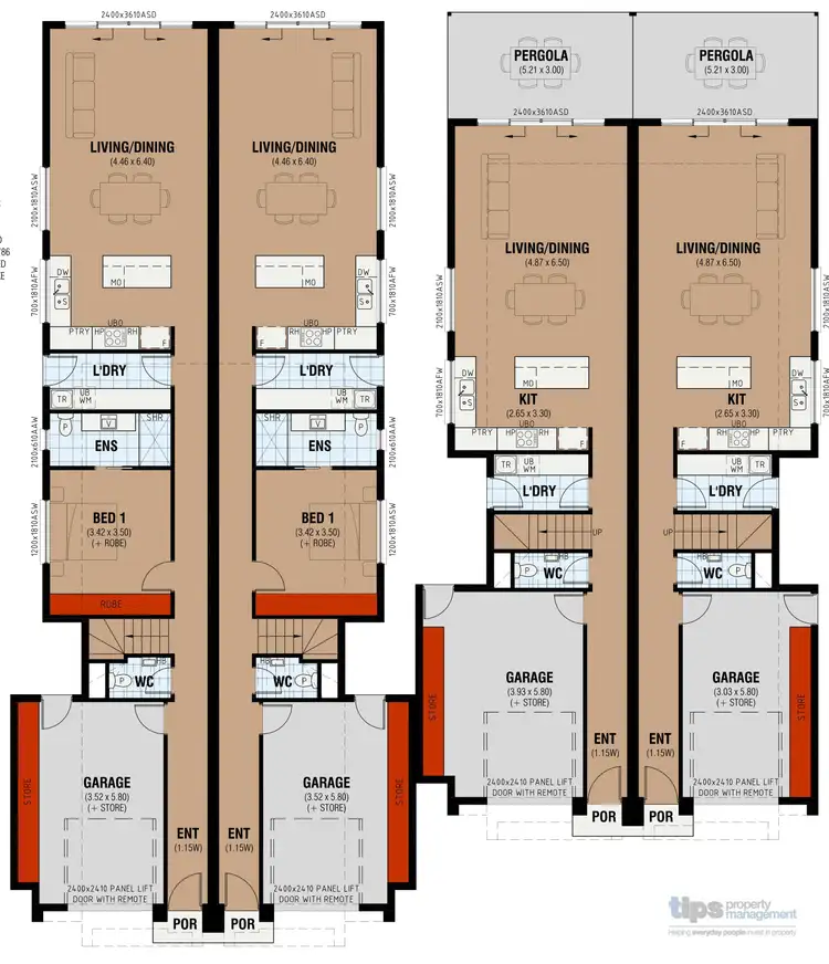 Floorplan of Homely townhouse listing, 2/27 Birkalla Terrace, Plympton SA 5038
