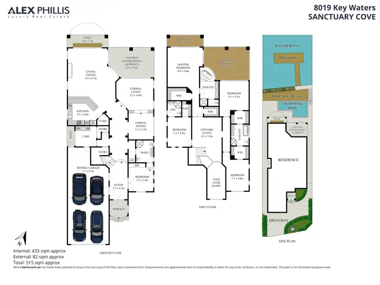 Floorplan of Homely house listing, 8019 Key Waters, Sanctuary Cove QLD 4212
