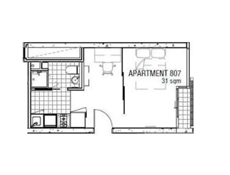Floorplan of Homely apartment listing, 807/131 Pelham Street, Carlton VIC 3053