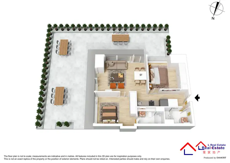 Floorplan of Homely apartment listing, 705/38 Rose Lane, Melbourne VIC 3000
