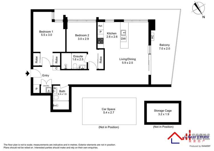 Floorplan of Homely apartment listing, 1507/3 Yarra St, South Yarra VIC 3141