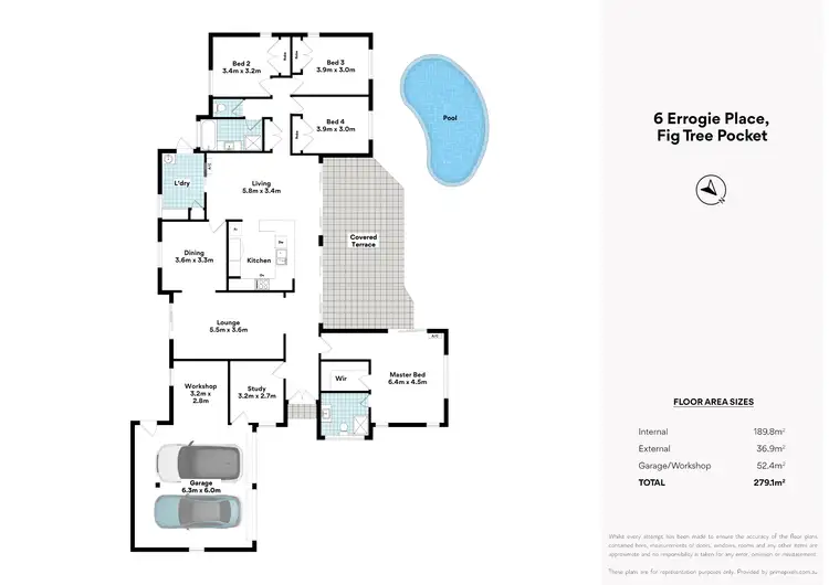 Floorplan of Homely house listing, 6 Errogie Place, Fig Tree Pocket QLD 4069