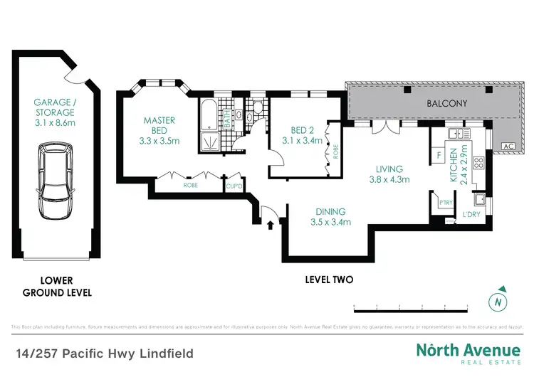 Floorplan of Homely unit listing, 14/257 Pacific Hwy, Lindfield NSW 2070