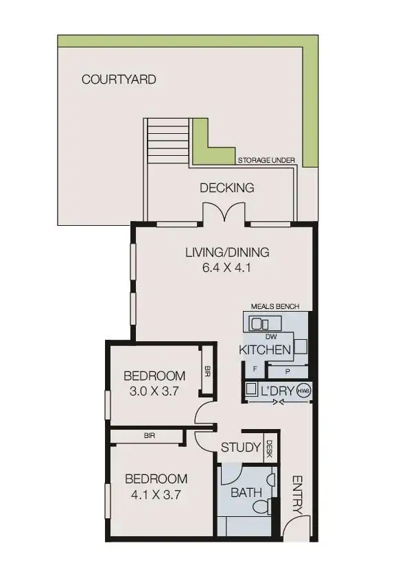 Floorplan of Homely apartment listing, 2/240 Arthur Street, Fairfield VIC 3078