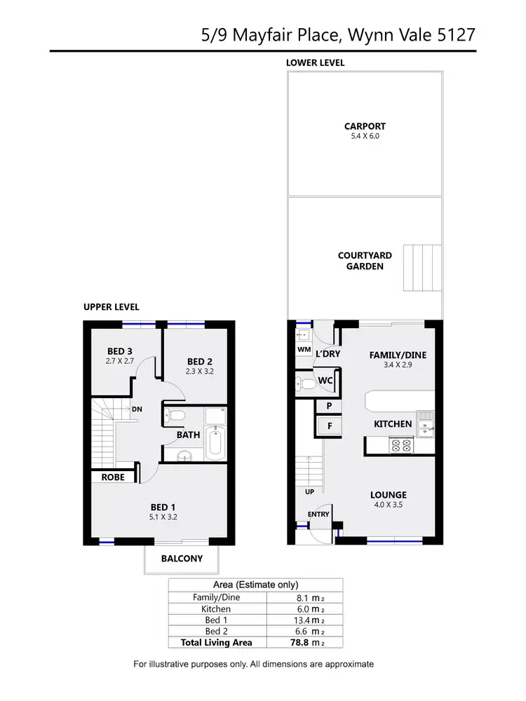 Floorplan of Homely townhouse listing, 5/9 Mayfair Place, Wynn Vale SA 5127