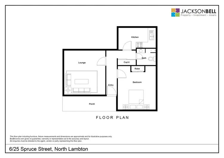 Floorplan of Homely unit listing, 6/25 Spruce Street, North Lambton NSW 2299