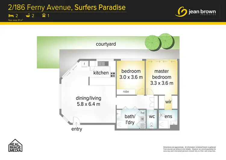 Floorplan of Homely unit listing, 2/186 Ferny Avenue, Surfers Paradise QLD 4217